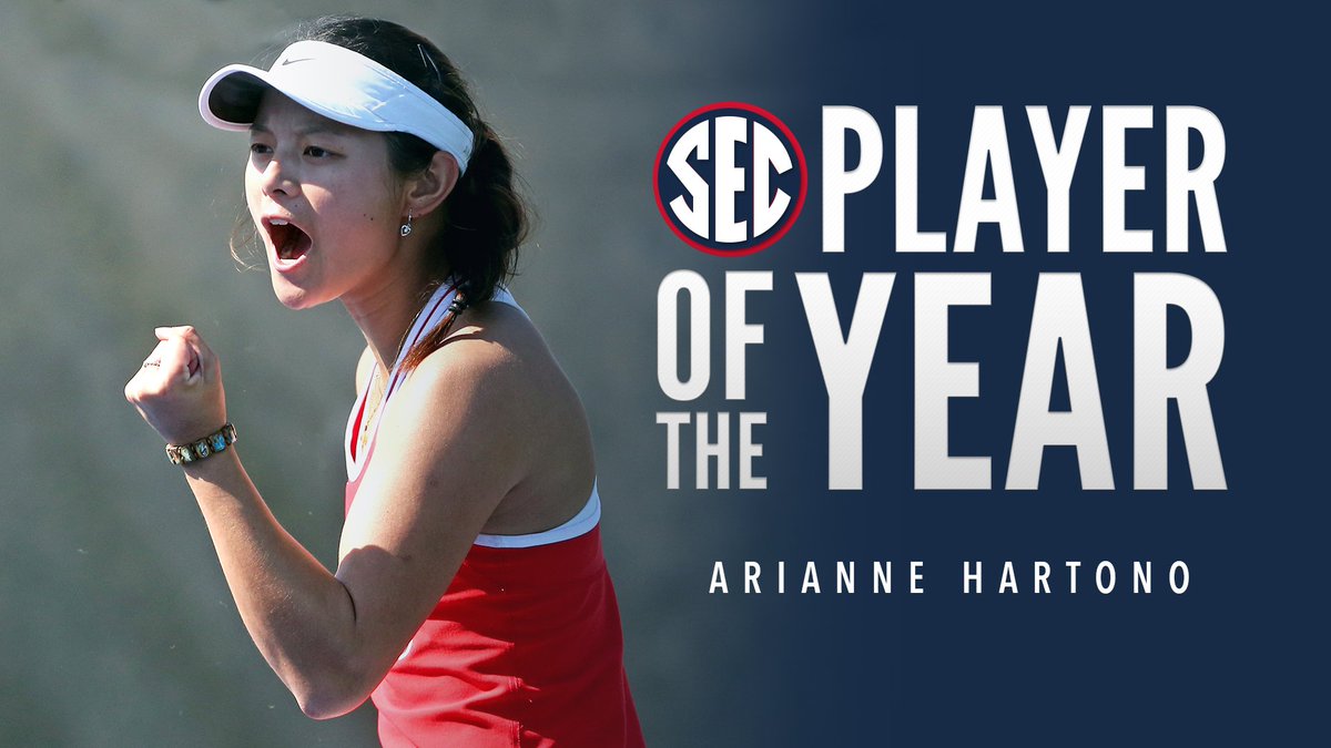 OleMissWTennis's tweet image. 🚨BREAKING🚨 Arianne Hartono named @SEC Player of the Year! Five Rebels earn All-SEC honors! 

📰 rebs.us/L6uL30jG7Rh 

#HottyToddy #SECWT