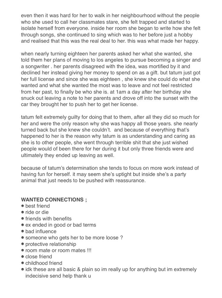 / this is very rushed and probably doesn’t make sense ...  i apologise hugely but lms or dm me to plot loves 💓