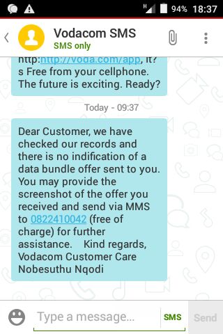 znodlaba's tweet photo. Bought this phone for a child to enable her to research-
knowing that data is expensive, it said it’ll issue 100MB/pm for 6 months, and
we followed all the instructions and repeatedly went to pep cell-the sales lady
said she is not a Sangoma to know which SimCards areon promoti https://t.co/IQoBM1dKHq