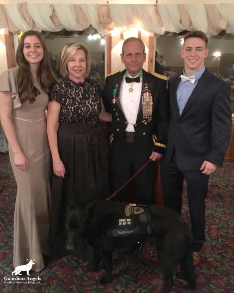 MediServiceDogs's tweet photo. Great photo of Recipient, Brig. Gen. Bolduc (Ret), his Super #ServiceDog, Victor and his beautiful family as he delivered a speech on leadership recently at #PurdueUniversity. Granted, Victor's a little hard to find๐
#Love #Family #ServiceDogs #FindVictor https://t.co/ti2DxBz1kv