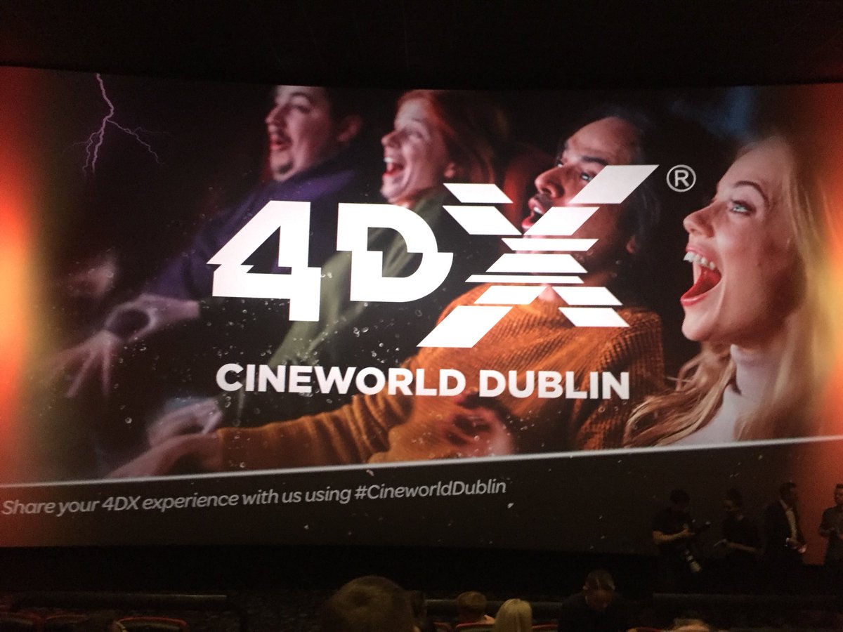 movies_ie's tweet photo. There’s bubbles, snow, wind, rain and smells at the launch of 4DX cinema tonight in #CineworldDublin with a  screening of #Rampage https://t.co/lgevQB5WrE