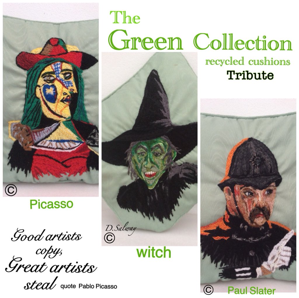 KnittingWitchUK's tweet photo. #alltogethernow #thegreencollection #recycled #old #cushions #upcycled TRIBUTE to #pablopicasso #margarethamilton #paulsalater #art #sculptor #actress #illustrator #painter ...
HAPPY DAY/EVENING everyone 💋🧙♀️ https://t.co/hhgUWEP5fO