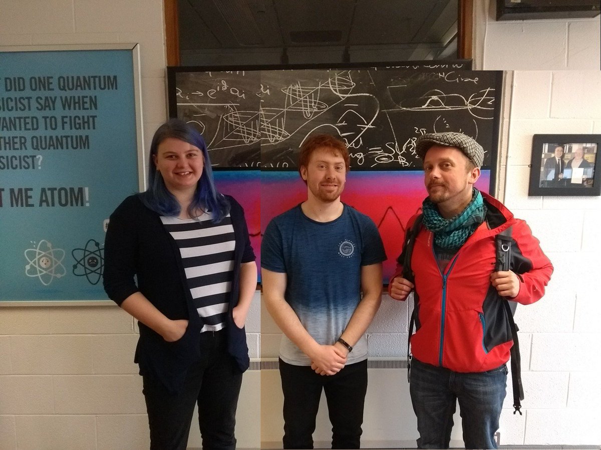 Fantastic talks from Ellen Kendrick (left) &amp; Dave Lynch (right) at the MNP research meeting <a href="/physicsleedsuni/">Physics and Astronomy at Leeds</a> with super chairing by Jordan Tinkler #extremophiles #proteindynamics #NMR #transcollaboration #artscience <a href="/superp0s1t10n/">thesuperposition</a>