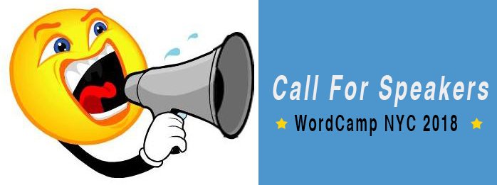 joyofwp's tweet photo. Do you know something about #WordPress we all should know? Have you developed a hot plugin or theme? Maybe it's just something you want to share with all at #WordCamp NYC 2018. Our Call For Speakers is ready now for you to make your statement! https://t.co/vFgXNOY4sL https://t.co/1y7Wzjojuv