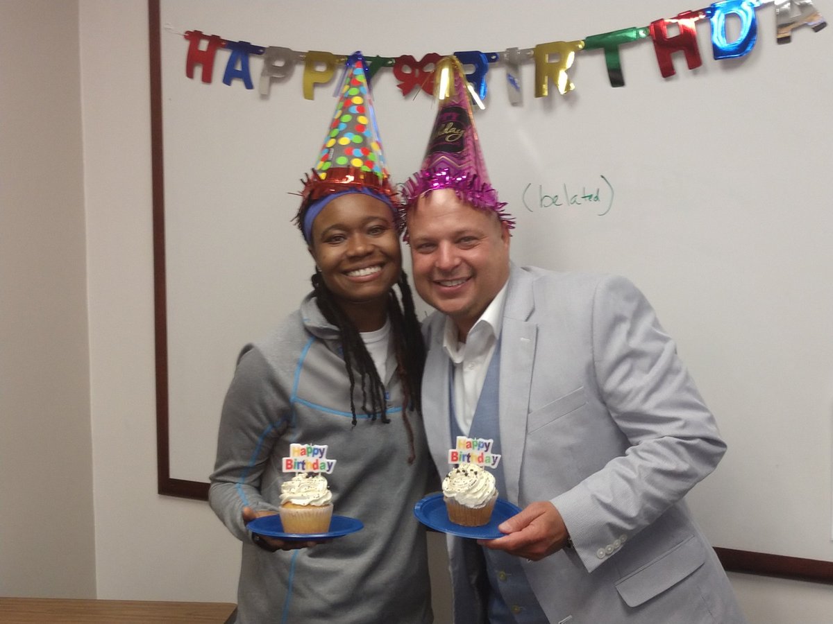 Celebrating some birthdays! Happy birthday to Chris and a happy belated to Shantell! #attlife