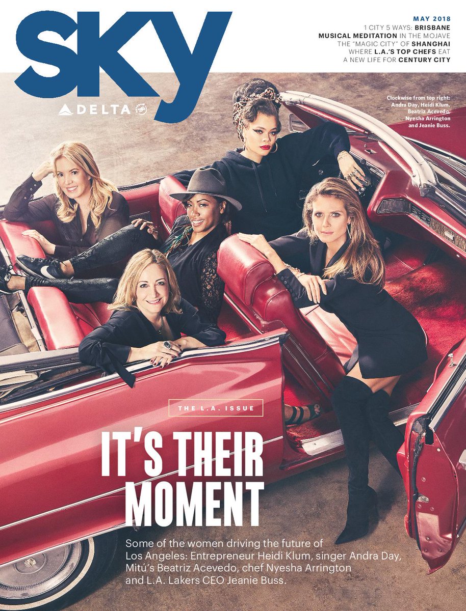 fiercebymitu's tweet photo. We are so proud and inspired by this photo. Our FIERCE founder @Bea_latina graces the May cover of #DeltaSkyMag in great company of these powerhouse women, @AndraDayMusic @HeidiKlum @CacheChef @insidesky https://t.co/xfdpDM3u6a