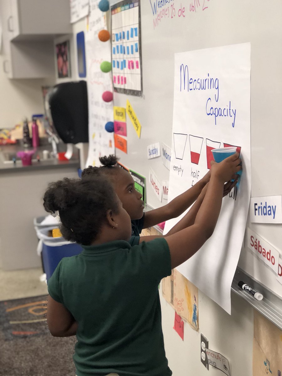 sandrigm3's tweet photo. Measuring Capacity. #math #handson #kindergartenrocks💜 #Staycommited #bethechange @LegacyPCADFW https://t.co/ez1DAbZVnZ