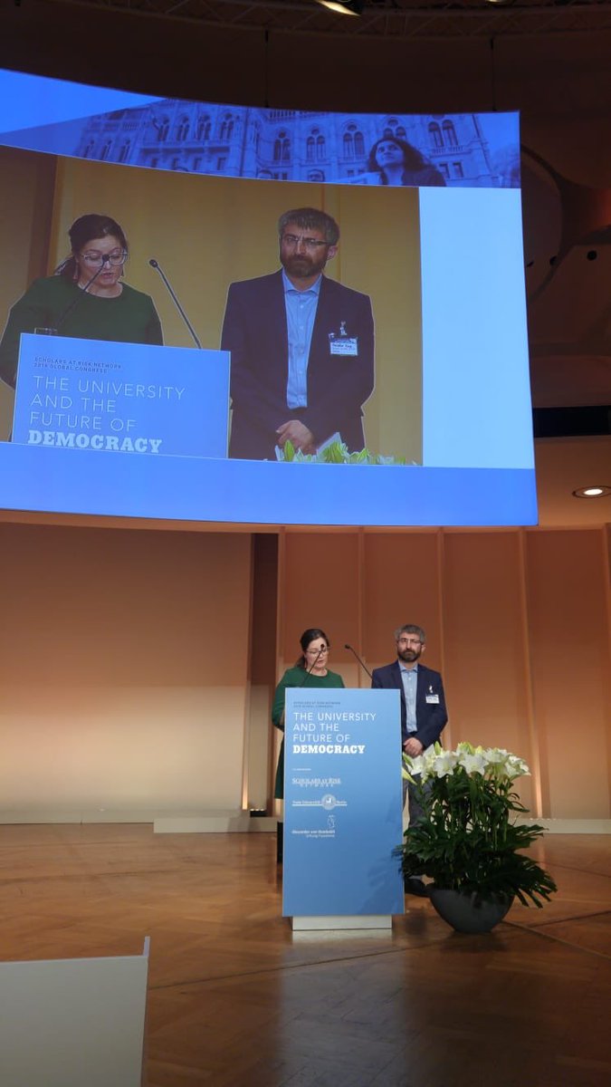 WfF_Deutschland's tweet photo. We’re glad to be awarded #CouragetoThink by @ScholarsAtRisk for our solidarity and peace struggle in Turkey. We still continue to demand for peace and democracy! https://t.co/qXL1q7t1oe