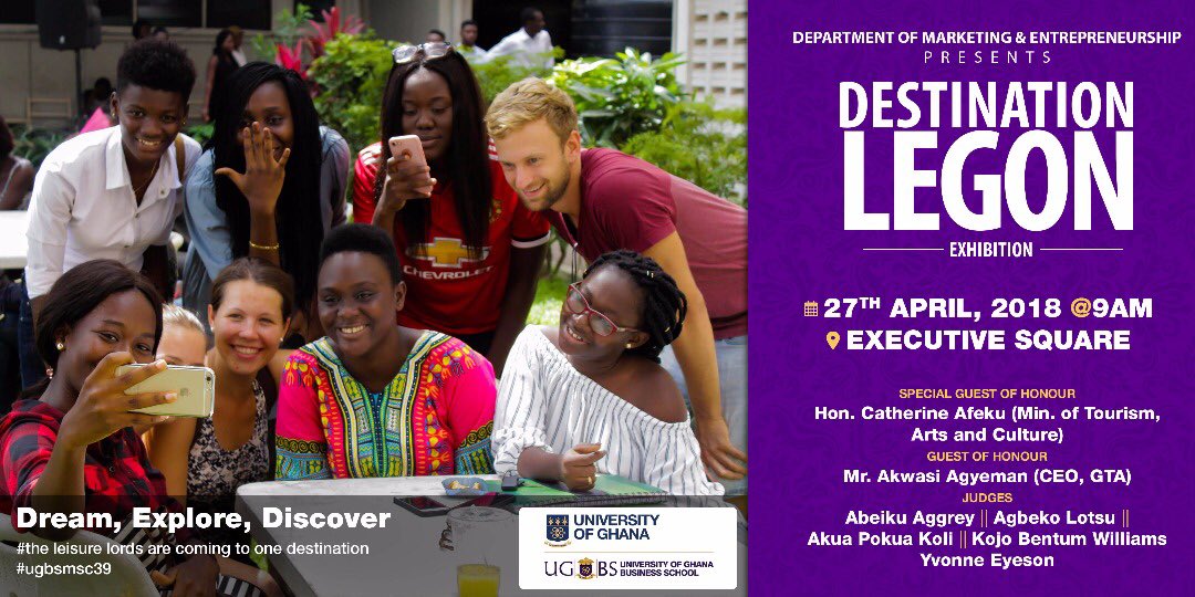 thePOE_T's tweet photo. It’s definitely on this Friday, 27th April the much awaited #destinationlegon18 #UGBSOfficial  @ugbsofficial @DestinationLeg @ghanatourismGTA @VoyagesAfriq @kayatoursghana @akwasizurich @gtdc_ghana @This_Is_Accra @tourismologists @GhanaAkwantuo https://t.co/WMUh8URzbs