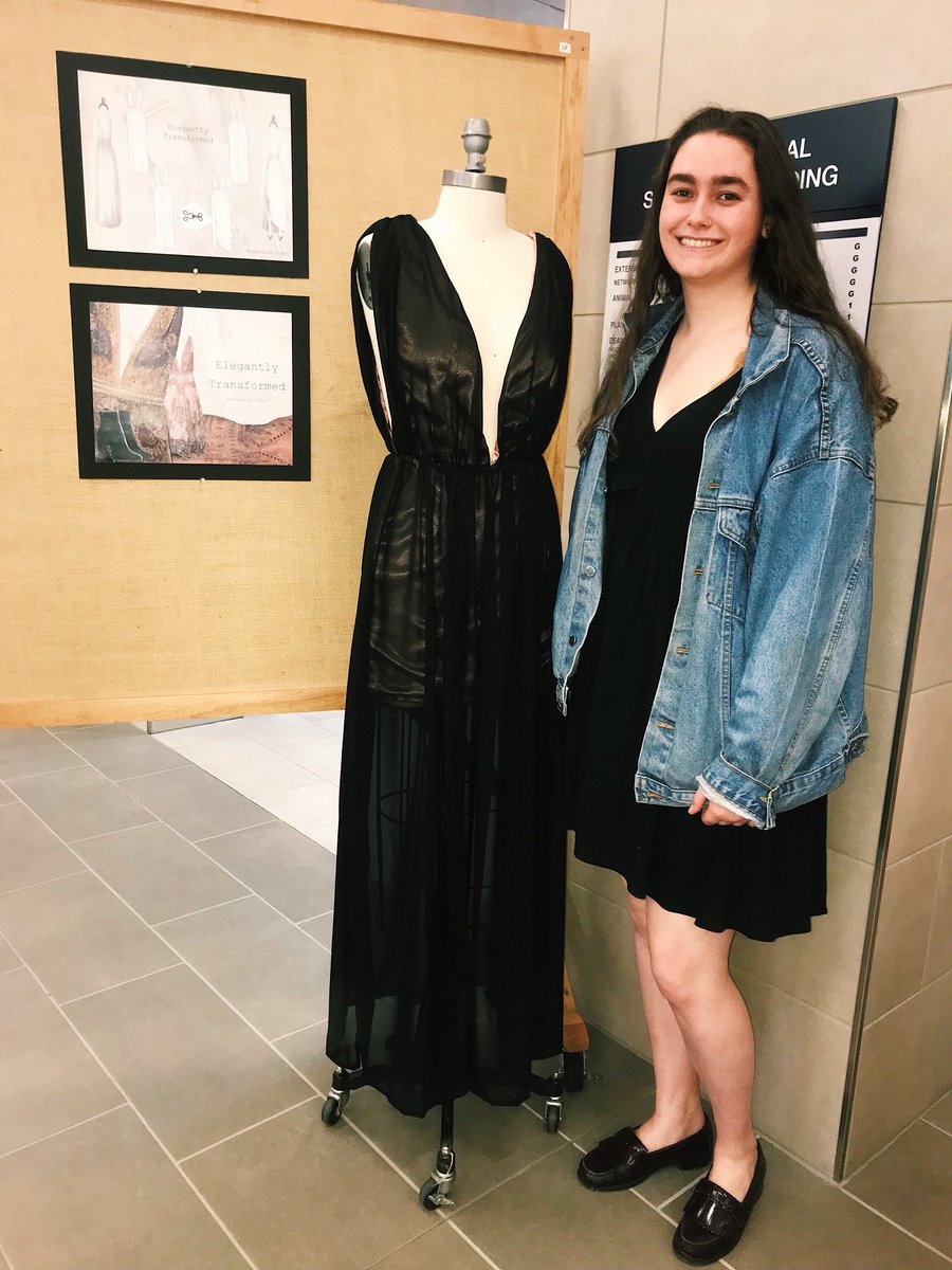 Mackenzie Clark with her final design!
.
.
.
#WVU #WestVirginiaUniversity #FashionDesigner #DayofDesign #2018DayofDesign