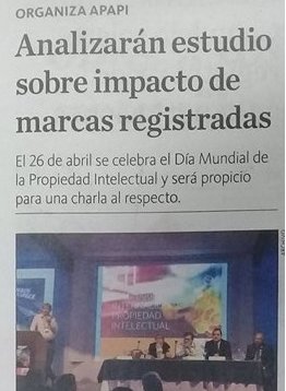 Diario <a href="/LaNacionPy/">Diario La Nación</a> publica s/nuestro evento de mañana. Celebraremos a las 17:30 hs Día Mundial de la Propiedad Intelectual #worlddipday, con @Juanitokillbill, Antonieta Rojas, de <a href="/SCientificaPy/">Sociedad Científica del Paraguay</a> y Gabriela Sabaté. Les esperamos en la Cámara de Comercio Paraguayo Americana.