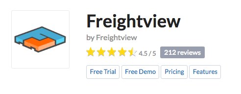 freightview's tweet photo. Shopping for a #TMS? Check out what 200+ users had to say about their #Freightview experience via @Capterra https://t.co/QLRXQZFkWd #Reviews #ClassyAndSaassy https://t.co/JQK4Z8DIiD