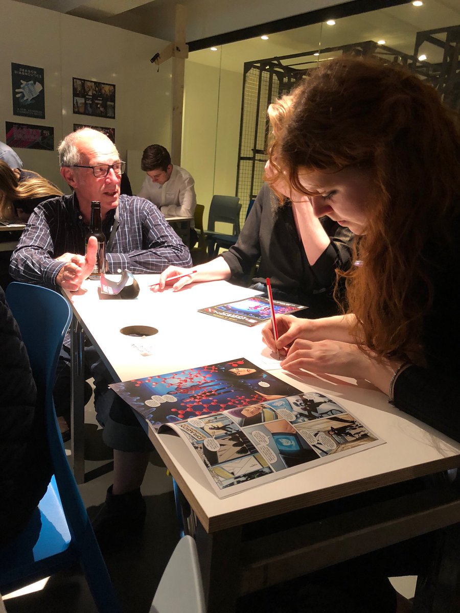 SurgeonXComic's tweet photo. How comics work? Ask @davegibbons90 and create your own comic about how the superbug crises will end @sciencemuseum lates ... https://t.co/7uLBAj4HkB