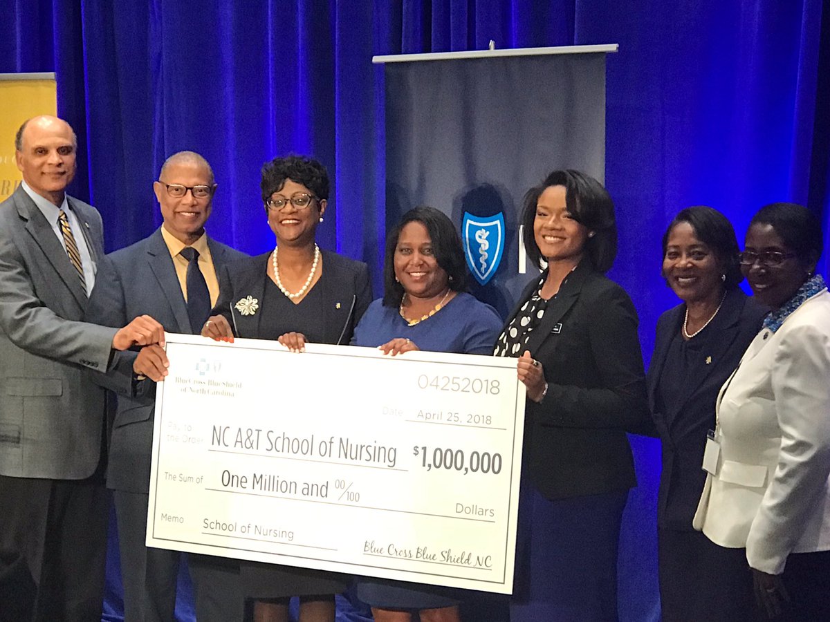 It's a great day at the NC A&amp;T School of Nursing. NC BCBS donated $1,000,000 to support Nursing scholarships and technological advances in nursing education.#ActToImpactNC