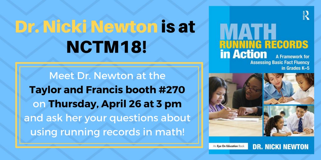 RoutledgeEOE's tweet image. Visit @drnickimath at #NCTM18 tomorrow! And to learn more about #mathrunningrecords, be sure to get your copy of Math Running Records in Action: bit.ly/2KdFPLn #mathchat #elemmathchat #ITeachMath