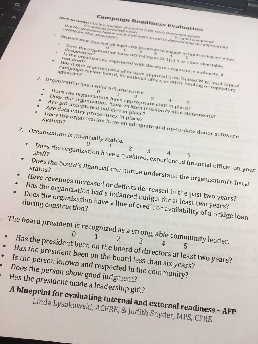 _LindseyNadeau's tweet photo. Can your org answer all of these campaign readiness questions? (There are 20) ask @fnsollog3 for the full details! #apradc2018 https://t.co/wKLmUprHwG