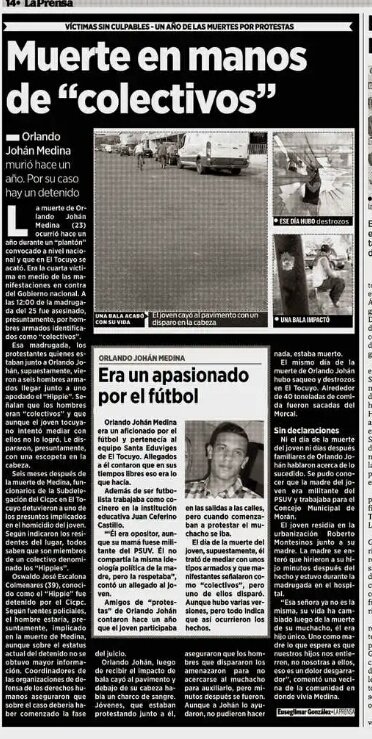 #25Abr Hoy en <a href="/laprensalara/">LA PRENSA de Lara</a> recordamos a Orlando Johan Medina, joven que murió el año pasado en El Tocuyo. El joven fue herido en medio de las protestas en contra el Gobierno nacional. #barquisimeto