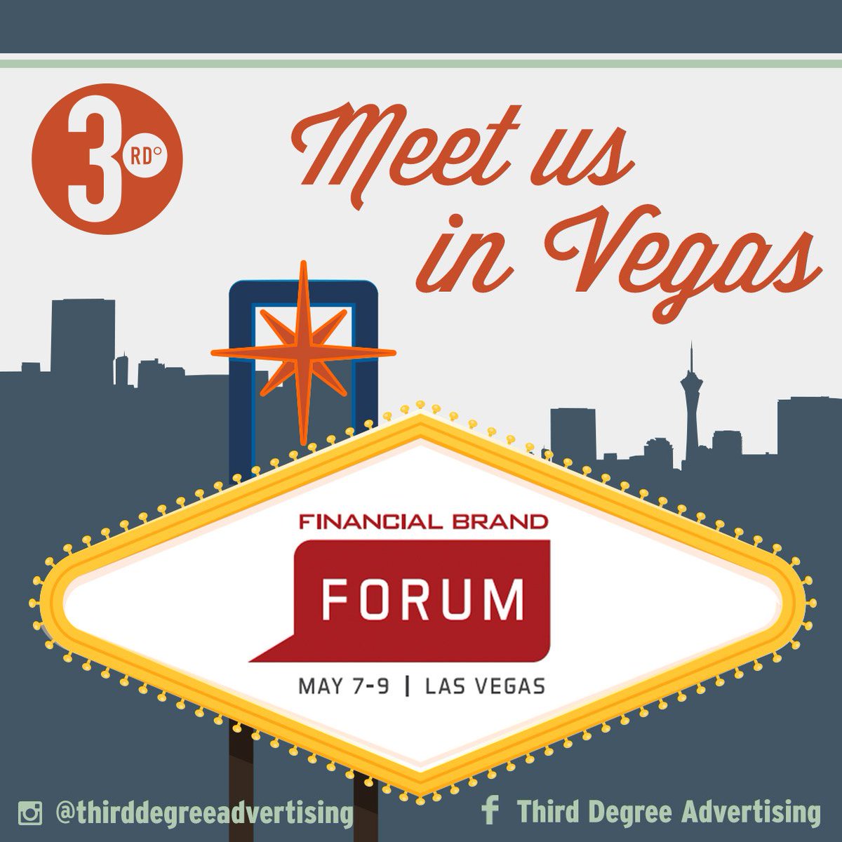 thirddegreeadv's tweet photo. Financial Brand Forum in less than two weeks! Who is ready for Vegas? For the ones staying at home this year be sure to follow us on all platforms for insider knowledge and updates. #thirddegreeadv #forum2018 https://t.co/tjHvBPHeSR