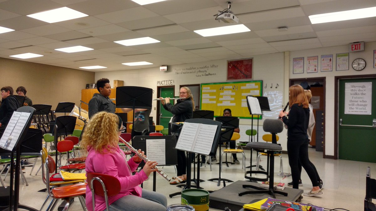 Band Room at Lunch - In case you've ever wondered what controlled chaos looks like. <a href="/JonesJetsPride/">Jones Middle School</a> <a href="/Boone_County/">Boone County Schools</a> <a href="/dr_poe/">Dr. Randy Poe</a>