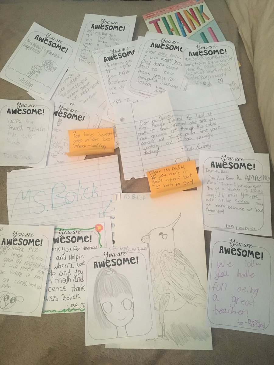 Ms_Bolick's tweet photo. Last day of internship. I have some really sweet students, I will definitely miss them. #USFGrad #FinalInternship #TeacherLife https://t.co/YQl5SuuoUp