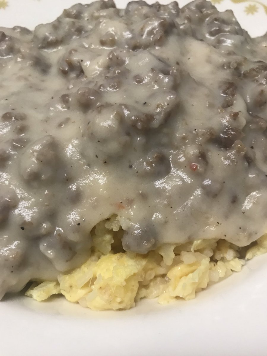 fireside_oneida's tweet image. Sausage Gravy has never tasted so good! 
Perfect for breakfast or lunch! 
2 eggs scrambled w/Jasmine Rice &amp;amp; topped w sausage gravy. $7.50☕️
Try our classic Monte Cristo sandwich for breakfast or lunch $8.99
Don’t forget it’s Thirsty Thursday! 25 cent coffee with any meal ☕️