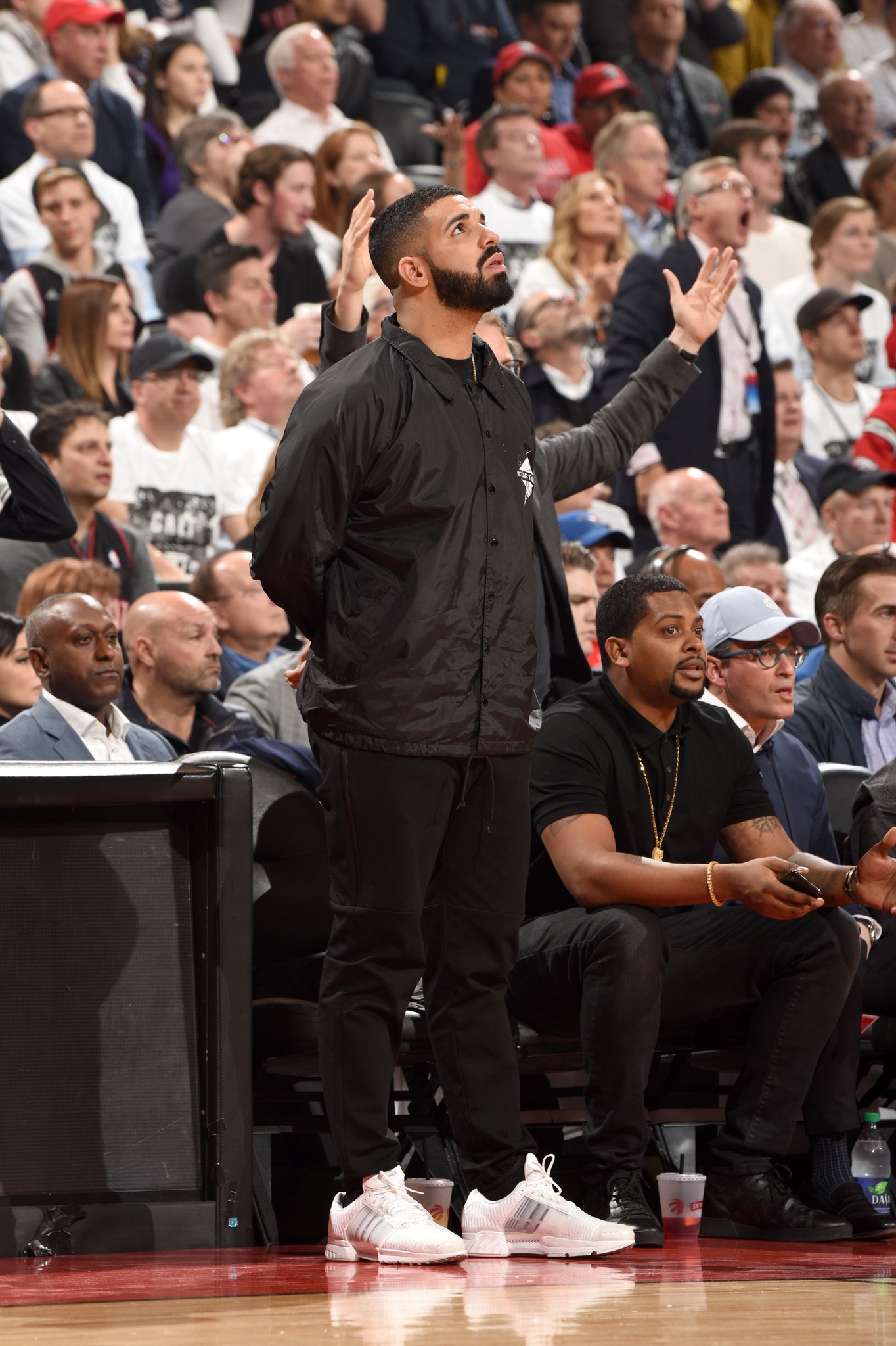 B/R Kicks "Drake in Toronto wearing the adidas 1 for Game 5 https://t.co/hqxPyrVag7" / Twitter