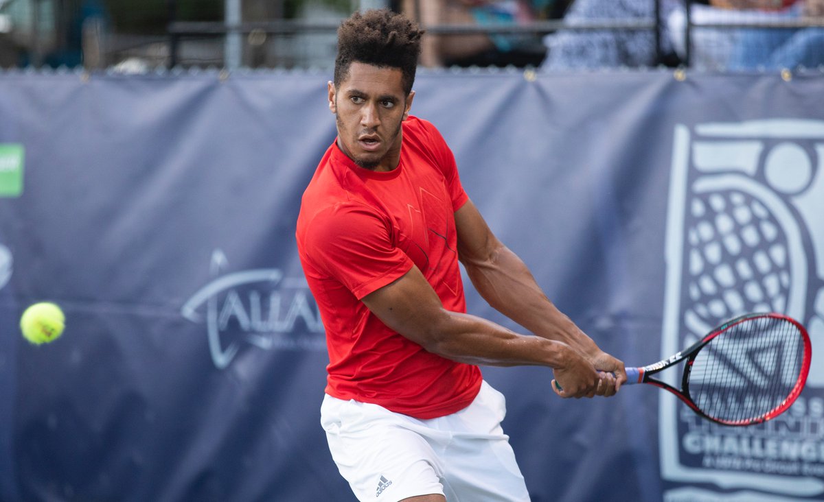 TallyChallenger's tweet photo. No. 4 seed @MichaelMmoh is through to the #TallyChallenger QF's after a 6-2, 6-3 win over Jay #Clarke!

📸: @JacobMStuckey https://t.co/e7b4dKAZHk