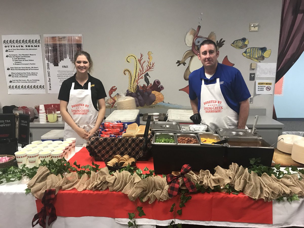 Thank you @SpringCreekBBQ for our wonderful volunteer luncheon you provided for us! Y’all are the best!#GoOKEKoalas @KatyISD_PIE