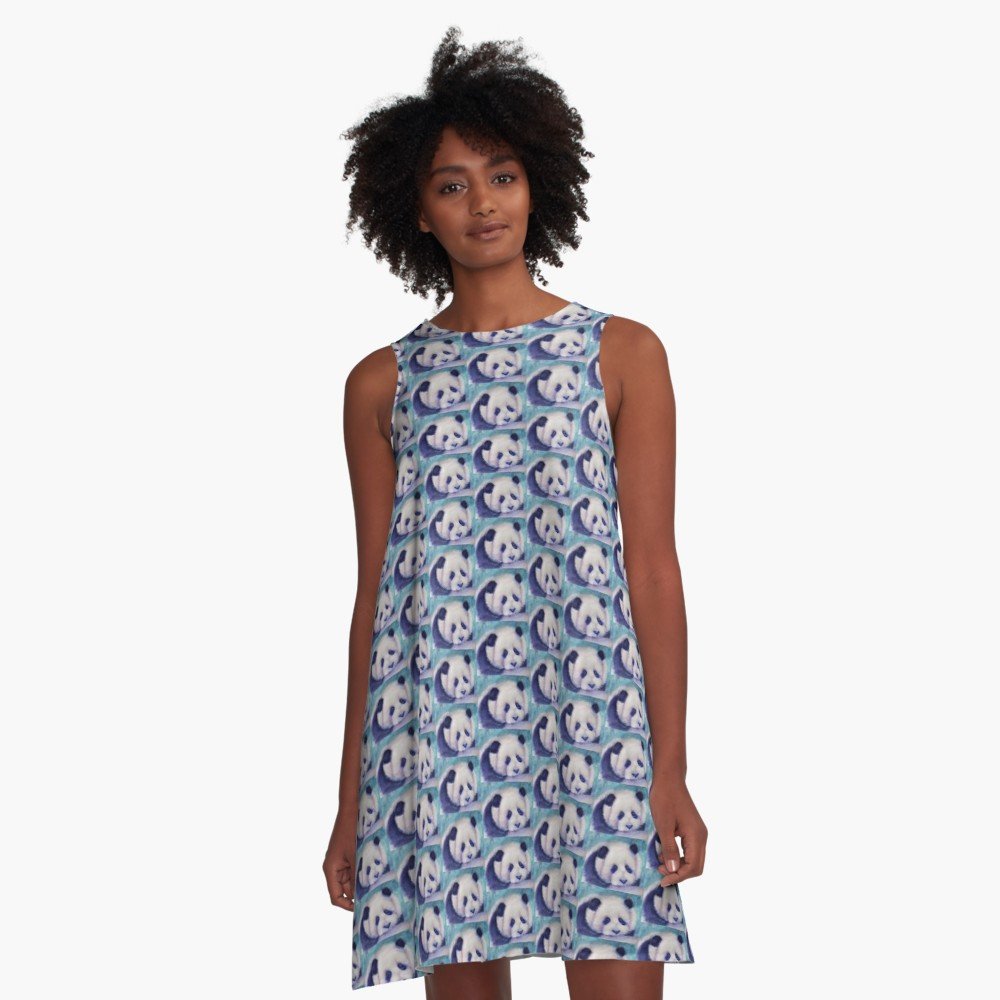 Artistriesbysue's tweet photo. FUN PANDA DRESS! .. How cool could this possibly be! .. #pandafun #redbubble #suechorney #alinedress #pandadress #funwithpandas #watercolors https://t.co/CGEswib4Ys https://t.co/X501QFWV8B
