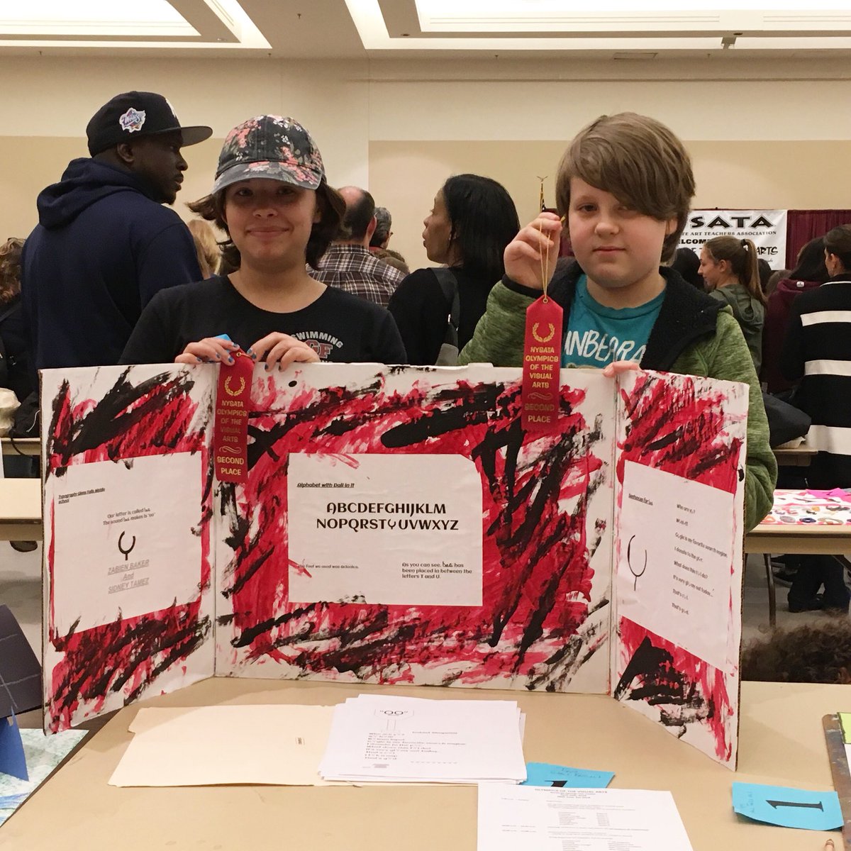 mrs_girard's tweet photo. Fun day at OVA! MS Typography group placed 2nd, and HS Architecture won Most Creative! #gfnationart #ova2018 #olympicsofthevisualarts @nysARTeach https://t.co/ye9ZbjGGyz