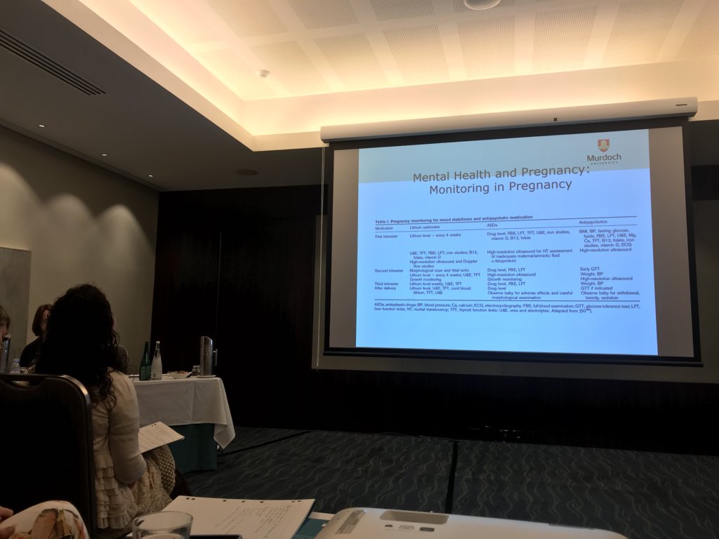 Diplomates Day is underway! First session Perinatal Mental Health with Prof Megan Galbally. Difficult area with limited evidence to guide us. #ranzcog18 #bunkerbay