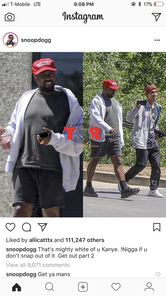 SNOOP DOGGS INSTA POST HAS ME DYING. “THATS MIGHTY WHITE OF YOU” “GET OUT PART 2” 😭😭