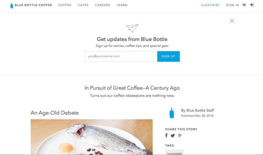 LanternContent's tweet photo. Whoah! @bluebottleroast has some interesting #CoffeeShop marketing ideas on their blog. Glad they tried this and we didn't have to! https://t.co/HPF9HLNEAt https://t.co/pf15Z8feIC