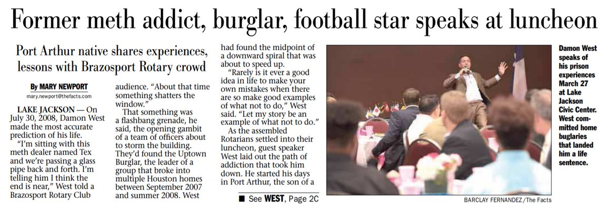 BrazosportISD's tweet photo. "The secret to life is serving others and humility" Damon West. Some of our students had the opportunity to listen to @RotaryBport guest speaker Damon West whose message of overcoming and perseverance inspired us all! #BISDpride https://t.co/0QL0KKAqI1