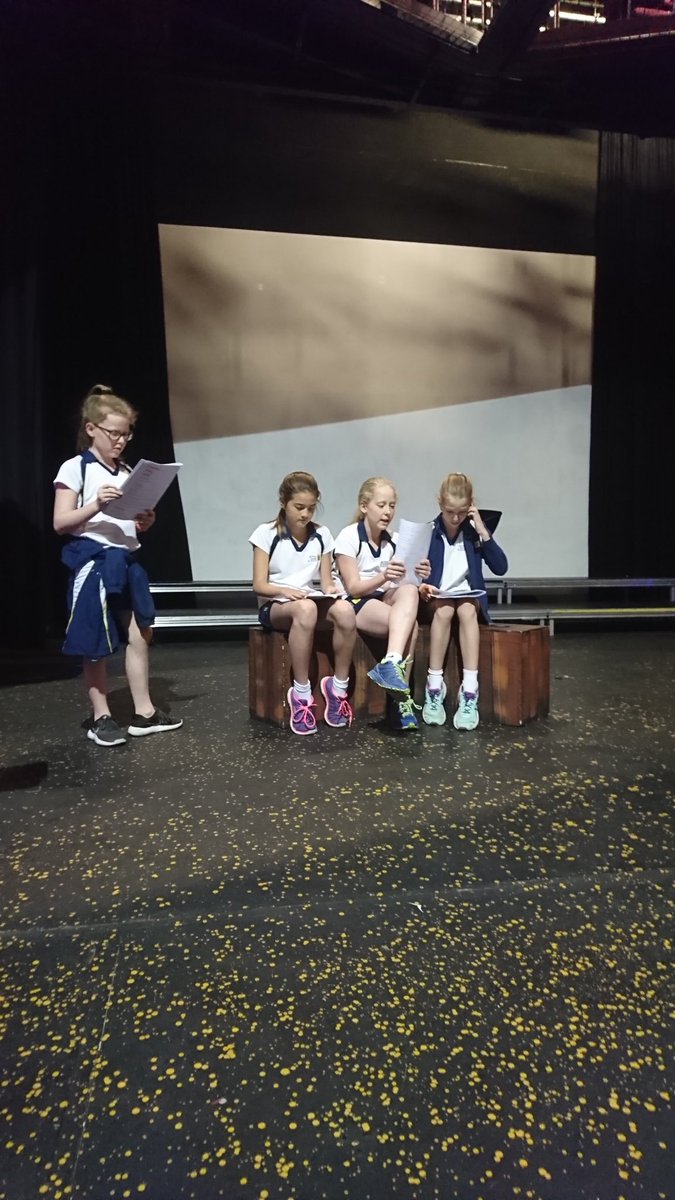 NDS_THEATRE's tweet photo. #Year6 rehearsing hard for #WillyWonkaandthechocolatefactory keep up the good work ladies! #prep #drama #learnthoselines https://t.co/Sd0eLb8T1x