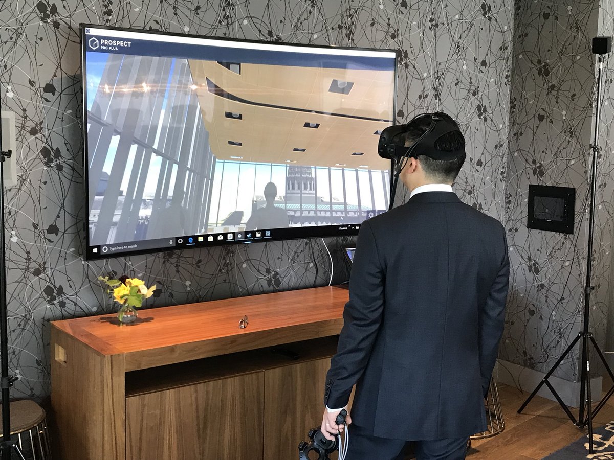 VDC_Luis's tweet photo. @pankowbuilders At the SF Conservatory of Music press event showcasing their future building in Virtual Reality. Another successful immersive experience.#VDC https://t.co/UM20jeQrGN