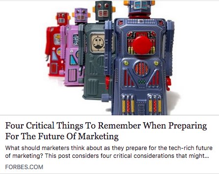 SchoolOThought's tweet image. How can marketers prepare for the future? Be more human, as the photo suggests. Be multifaceted. Hire 'whole-brained' people. #businesstips #GettingBuzz —w/ @Teradata &amp;amp; 
@AndrewTStephen bit.ly/2HZP01h