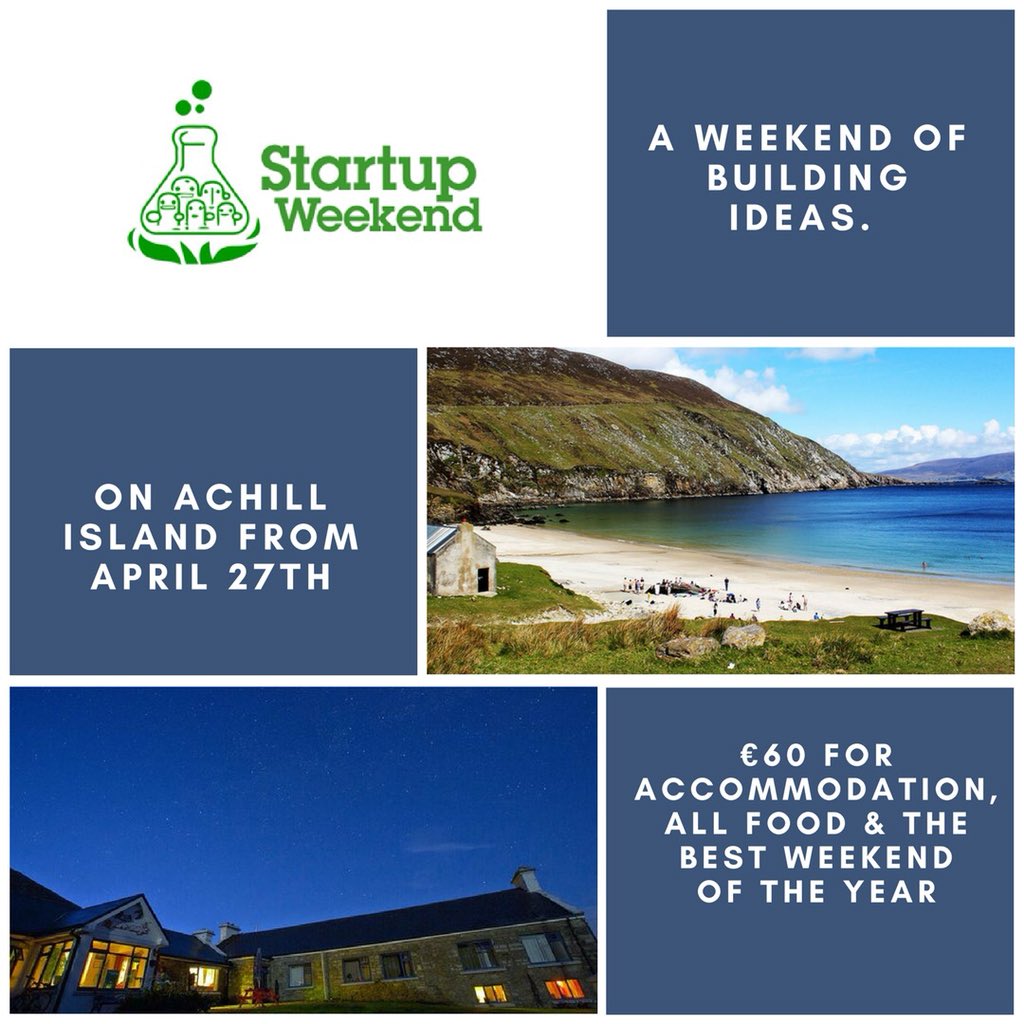 What a weekend planned in #Achill! 3 tickets remaining for any dreamers, makers or community shapers ready to take on the biggest challenges facing our communities. communities.techstars.com/ireland/galway… <a href="/SWOutWest/">Startup Weekend West</a>