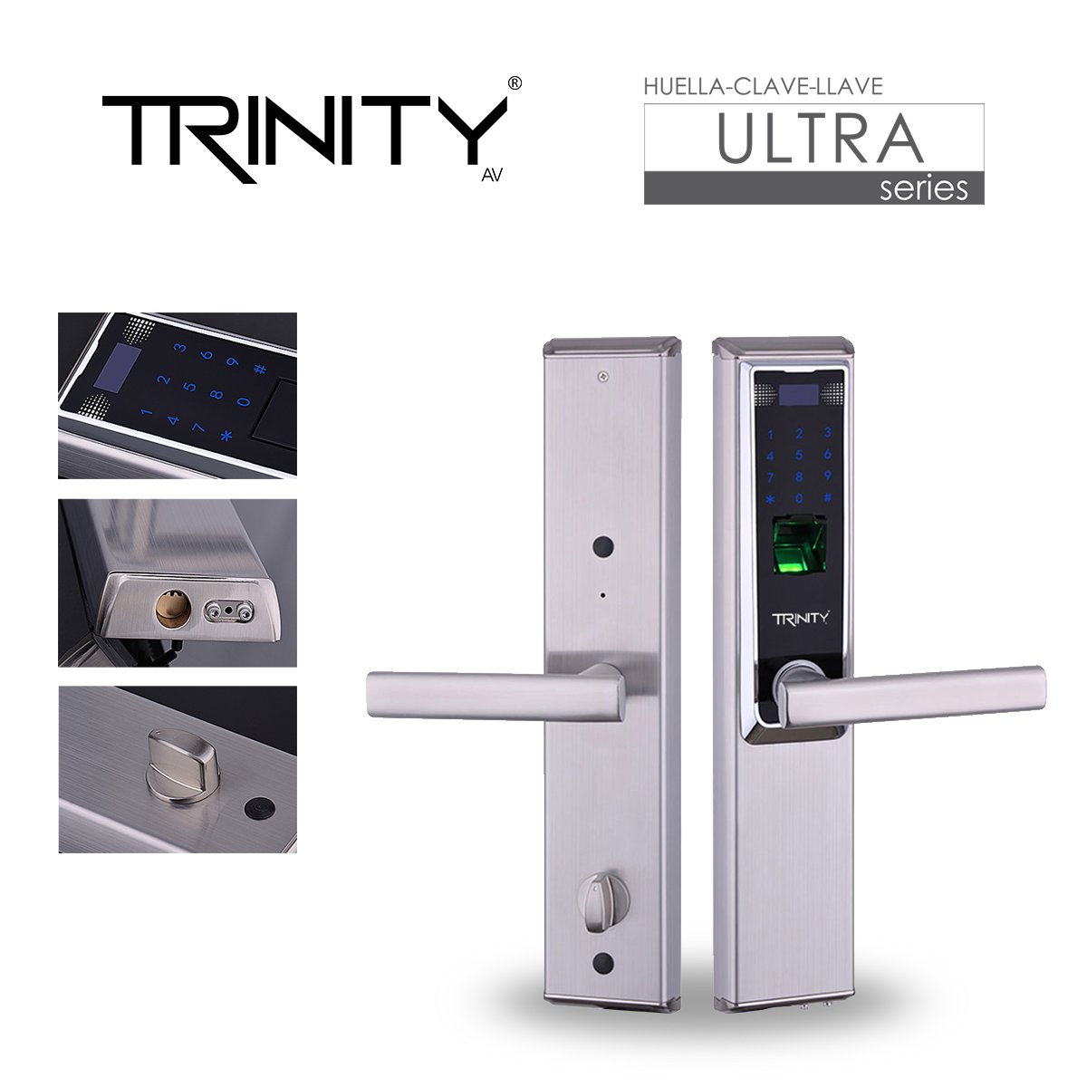 ImporthomeSAS's tweet photo. @trinity_av nos presenta su nuevo módelo de #cerraduras biométricas, teclado de pantalla táctil, lector de huella cubierto y display. #Nuevo https://t.co/R8C2ldegt8
