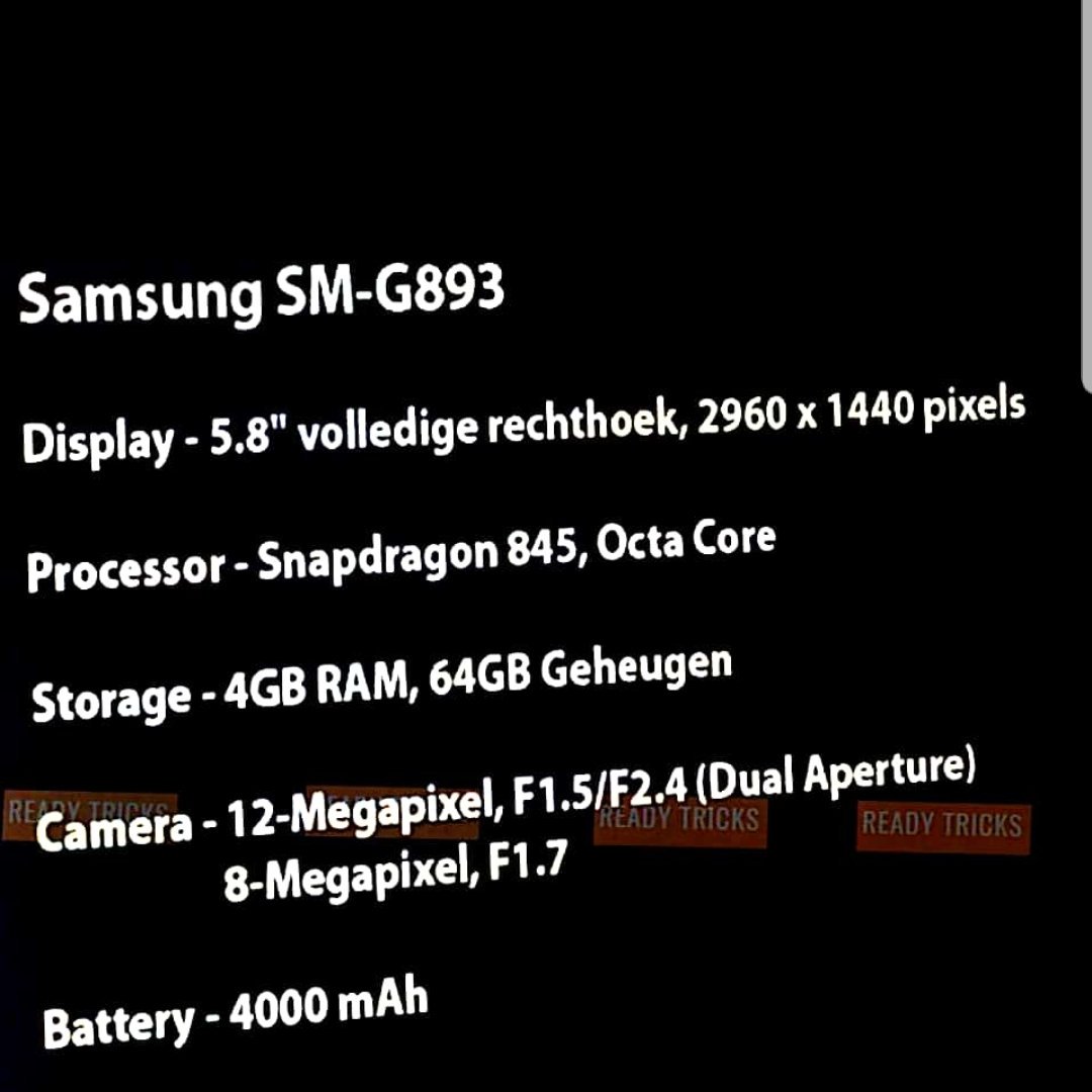 WacaOficial's tweet photo. Se filtran las especificaciones de nuevo #S9Active de @Samsung (ver imagen). CC @SamsungCO https://t.co/5ELeNjOHP7
