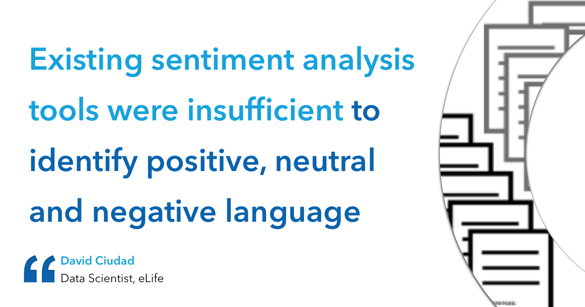 eLifeInnovation's tweet photo. Data Scientist David Ciudad used natural language processing and machine learning to investigate the context of open citations https://t.co/OmgGLQcaPc #eLifeLabs #opencitationsmonth https://t.co/Fj8cJPiUjI