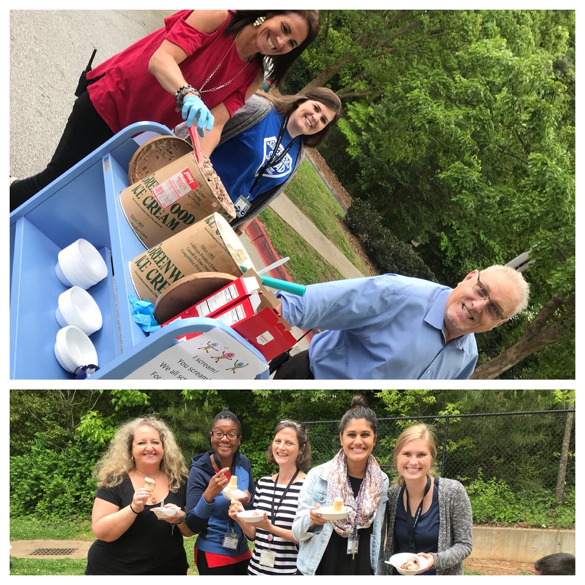 <a href="/HighPointFCS/">High Point: Fulton</a> Admin thanks teachers for all they do with a special delivery ice cream cart!! Fun surprise on a sunshiny day! We love our teachers, hardest workers in the county!!!! <a href="/sonoman123/">Richard DiBartolo</a> <a href="/CSTHPES/">sheri hess</a> <a href="/CarriePitchford/">Carrie Pitchford</a> <a href="/KirkShrum/">Kirk Shrum</a> <a href="/DrNHenderson/">Nathalie M Henderson, PhD</a> <a href="/fultonclc/">Fulton CLC</a>
