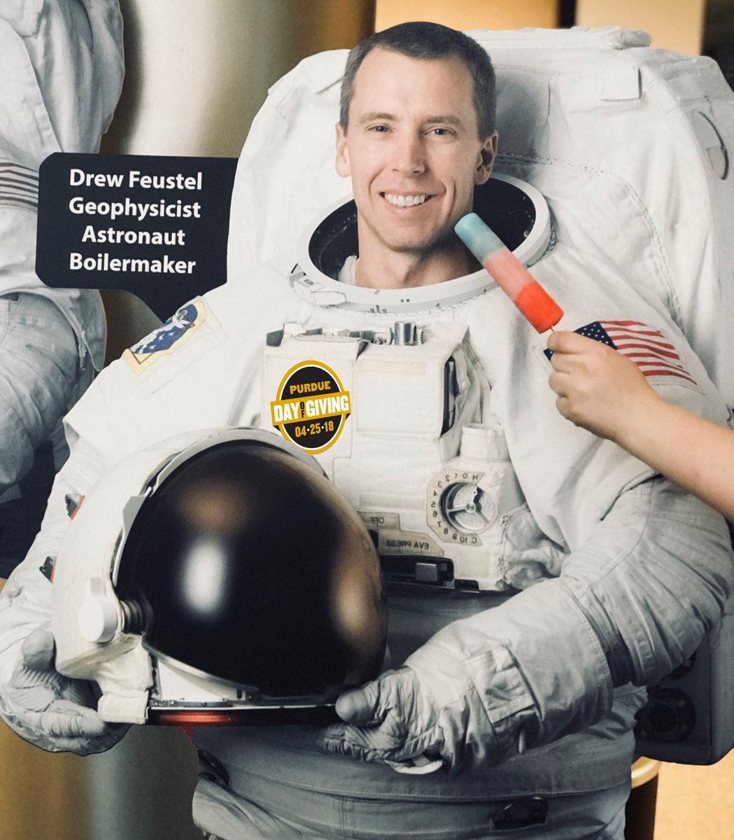 PappysSweetShop's tweet photo. Drew Feustel might be in space right now, but we know he supports #PurdueDayofGiving and loved our Pappy Rocket Pops 😉 #PurdueDining https://t.co/7ZV23DSH0M