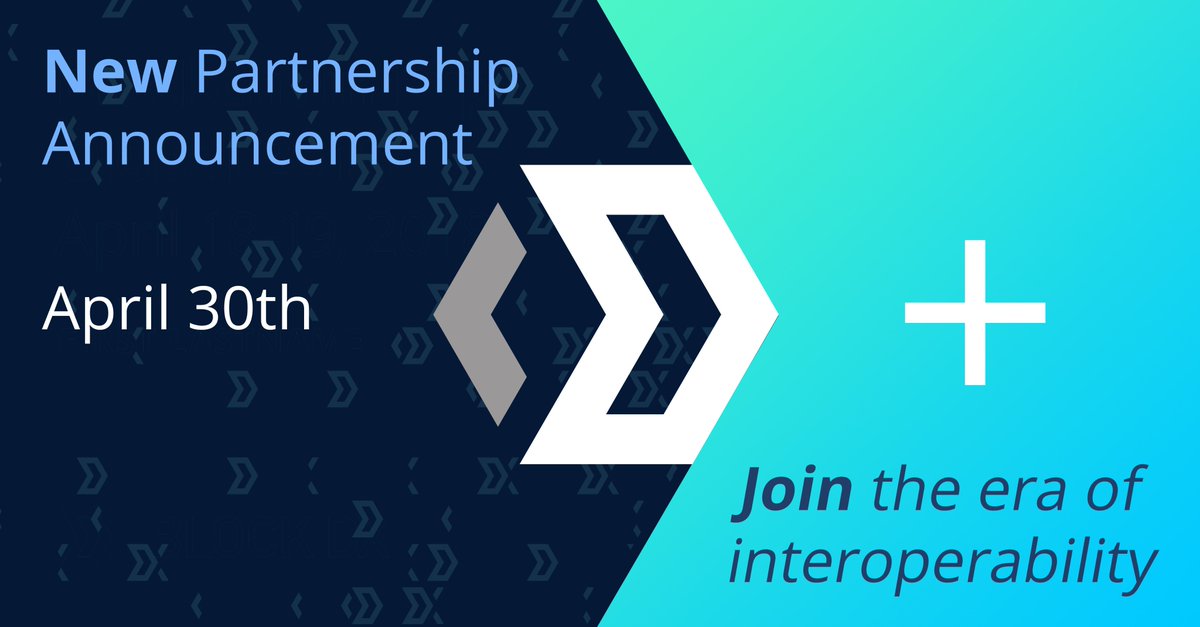 The_Blocknet's tweet photo. NEW project partnership is being announced April 30th!!  Cross-blockchain microservices are becoming a thing 🤝 FOLLOW to be a part of true interoperability! #blockchain #cryptocurrencynews #Interoperability $block https://t.co/pPECIKp9L0
