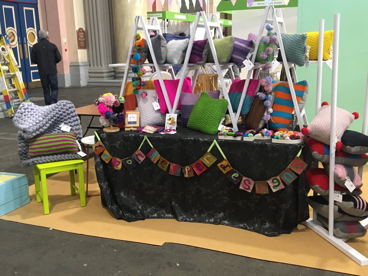 All set up at Country Living Spring Fair. Very excited! #StepInsideCL #allypally #merino #wool #happy #spring