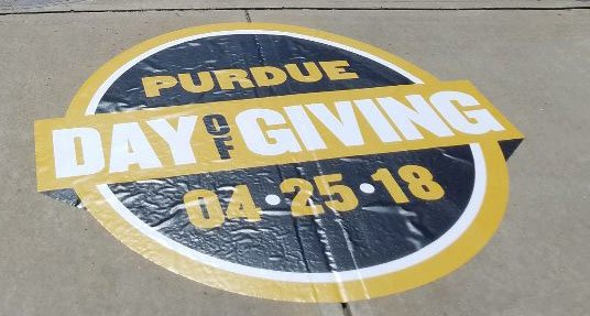 PUFCClubSoccer's tweet photo. We had players on our team taking pictures of Purdue Day of Giving logos all across campus today! Here's a few that we found! #PurdueDayofGiving #PurdueDayofGivingChallenges #PurdueUniversityFutballClub #PurdueUniversityMensClubSoccer #PurdueClubSports https://t.co/g0bHZTemVO