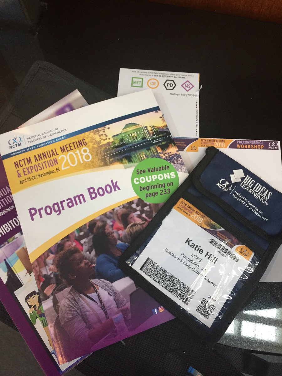 khill_lcps's tweet photo. All checked in!! Ready to kick off @NCTM #LCPSMath #mathematize https://t.co/RMIivtqVhH