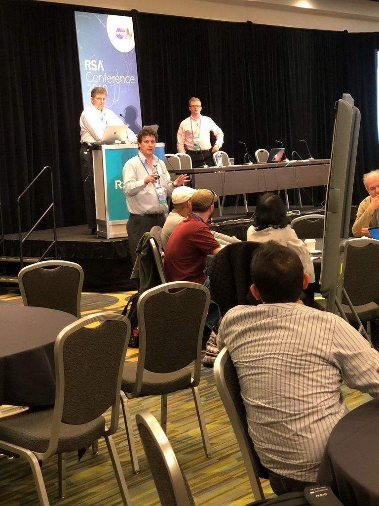 CompTIA_PS's tweet photo. Blockchain, blockchain and blockchain! @jamesstanger was at the RSA conference last week giving a blockchain lab session. Thank you to all the cybersecurity professionals that attended. https://t.co/Y0AjHgfFwL