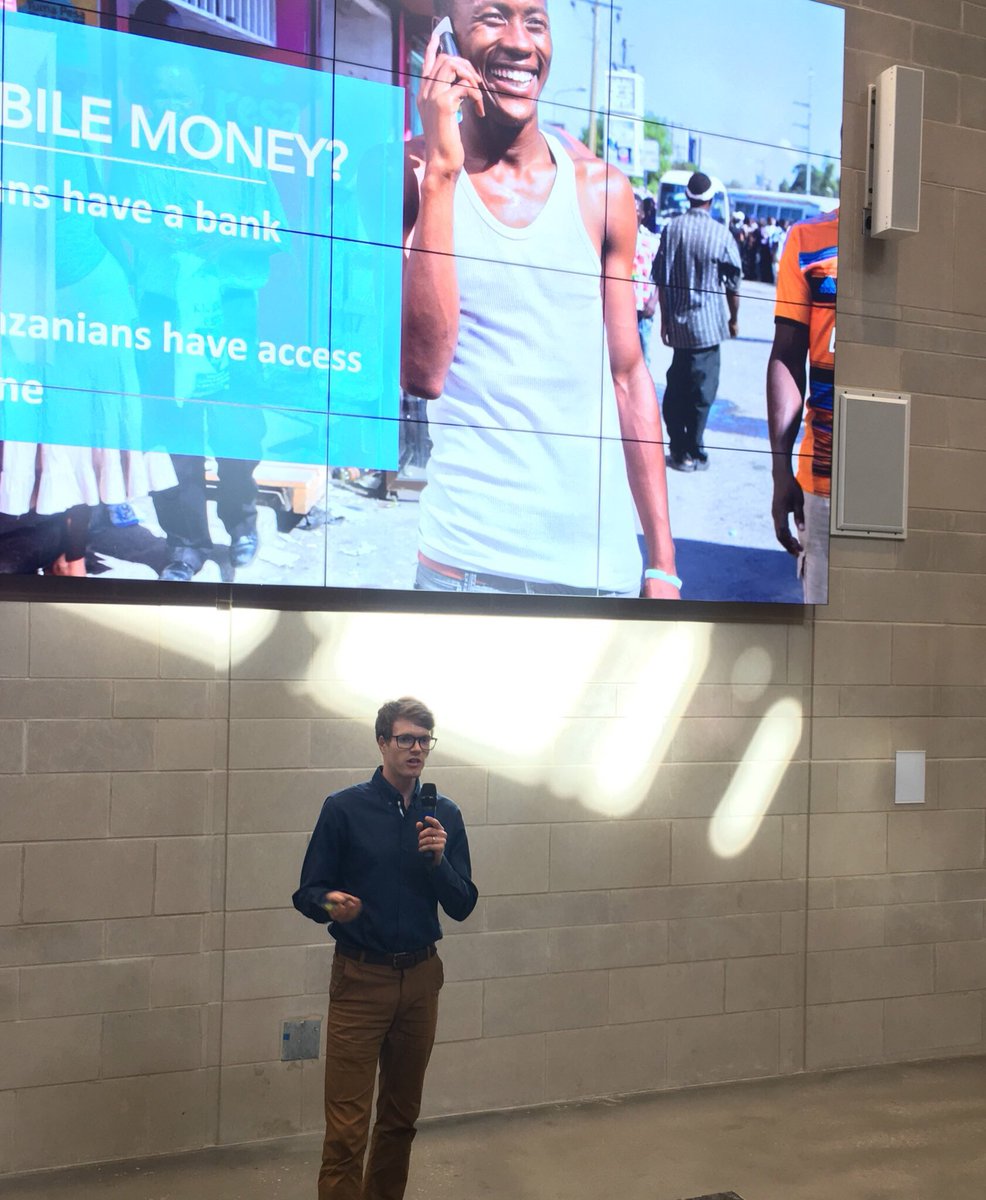 Sam Castle ‘14 pitches his venture, NALA, a for-profit social enterprise committed to building a digital bank to provide affordable and accessible financial services for Sub-Saharan Africa.