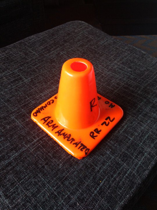 theHappyMedic's tweet image. Quick side note in my adventure to #FDIC2018 the TSA back home wanted to search my bag because of a &quot;suspicious item.&quot; Apparently not many people travel with little cones with &quot;arm amputated&quot; on it. #InstructorProblems